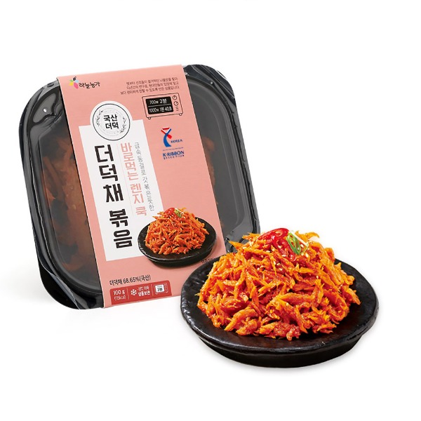 바로먹는렌지쿡 더덕채 볶음 / 냉동나물반찬 / 100g